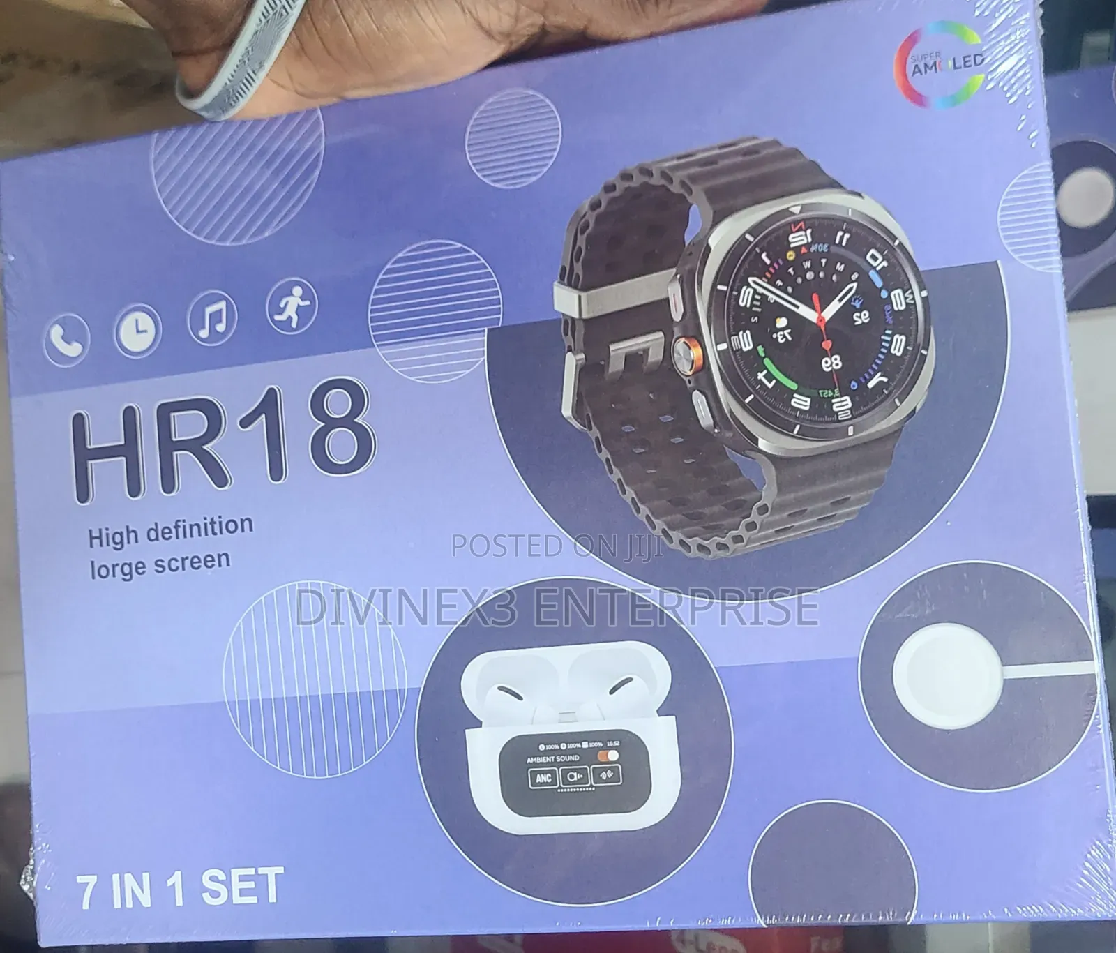 HR18 Smart Watch 7-in-1 Set