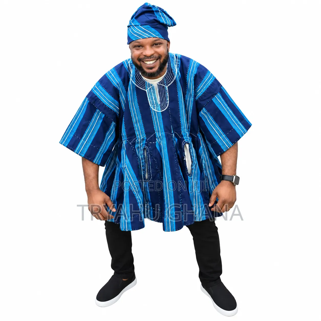 Handwoven Ghanaian Smocks for Men - Available Now at Tryahu