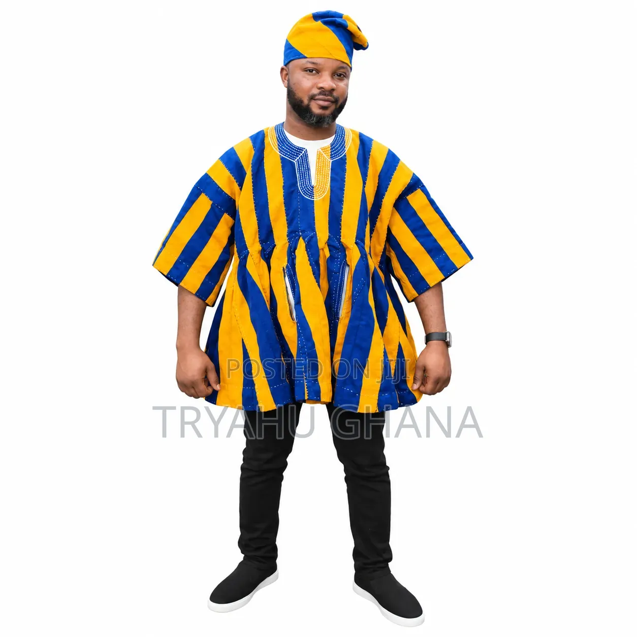 Northern Ghana Handwoven Batakari Smock Set | Tryahu