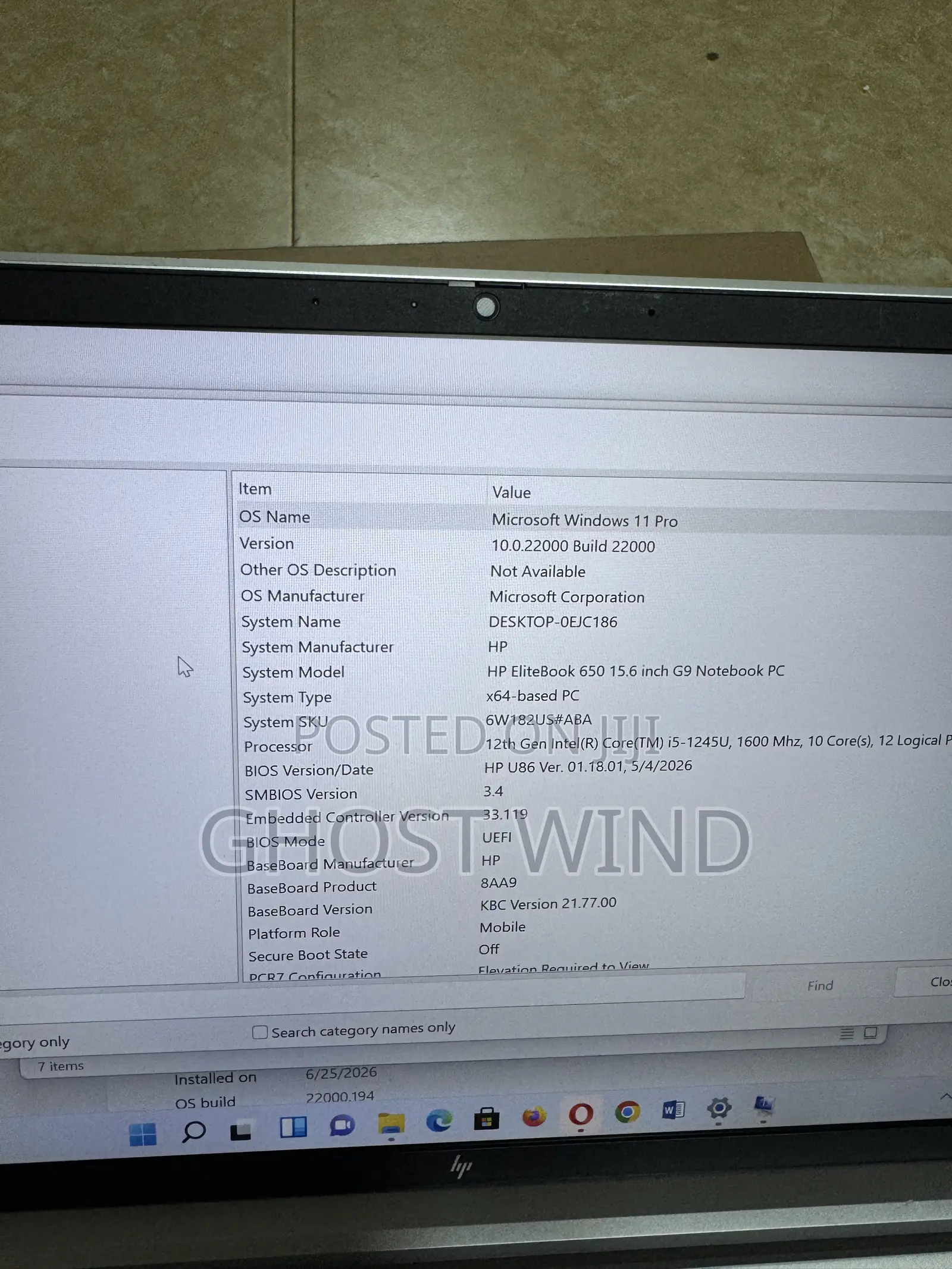 Laptop HP EliteBook 640 G9 8GB Intel Core i5 SSD 256GB