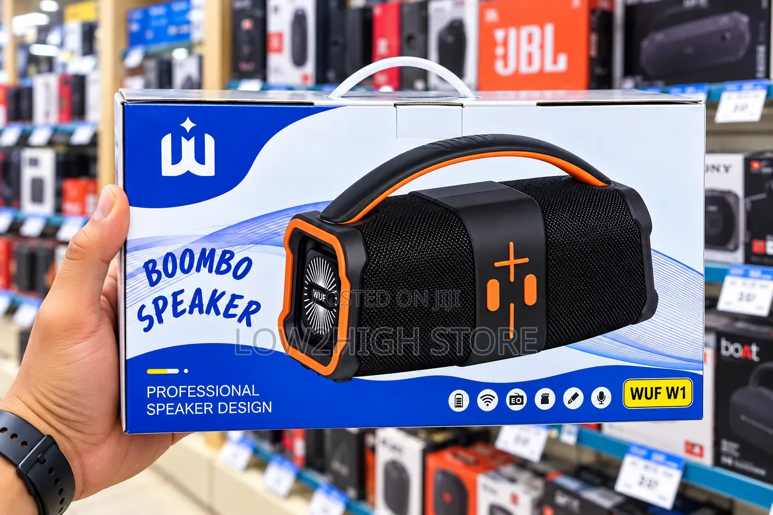 WUF W1 Boombo 20W Heavy Bass Bluetooth Speaker - Low2High