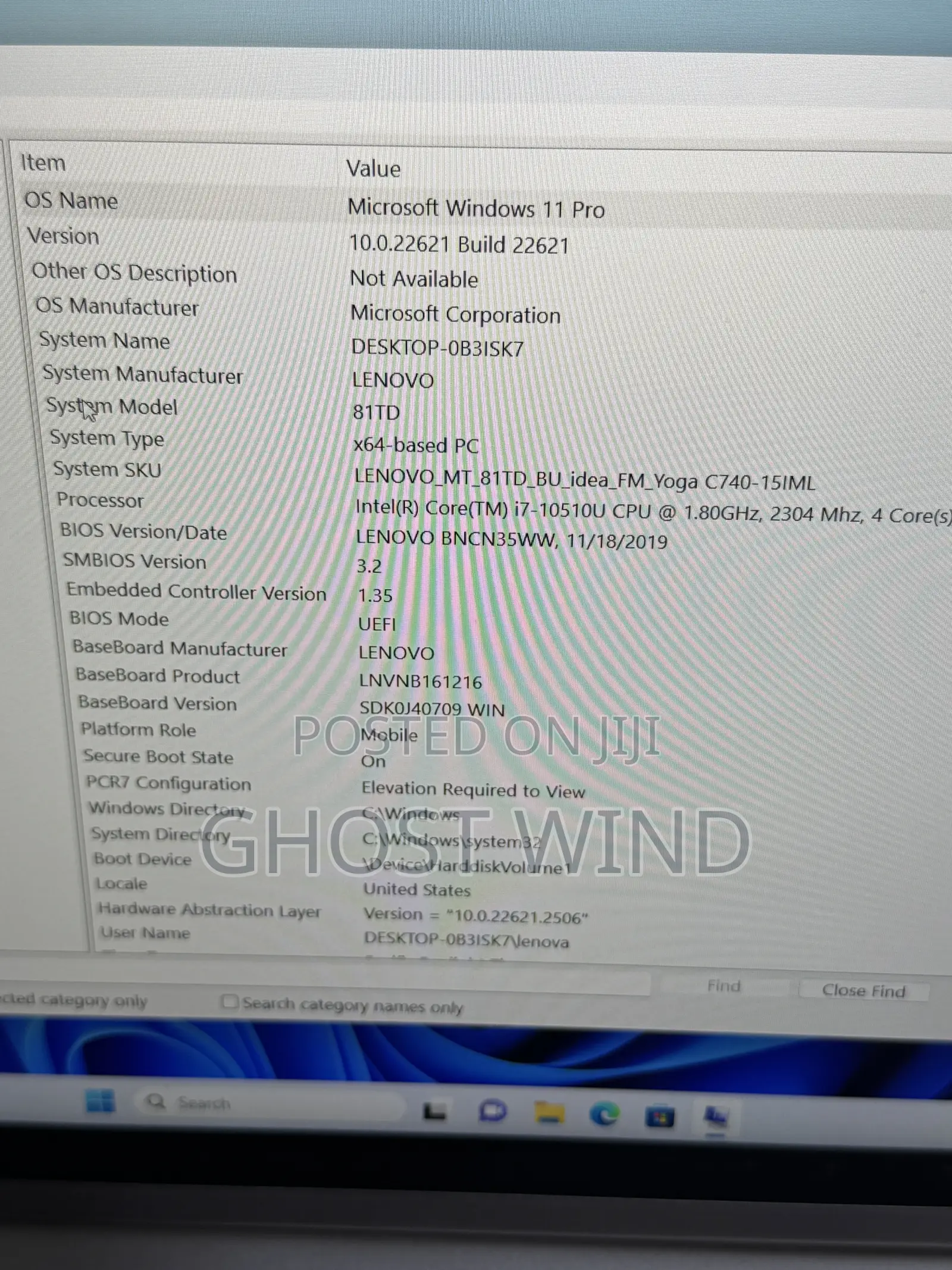 Laptop Lenovo Yoga C740 12GB Intel Core i7 SSD 512GB