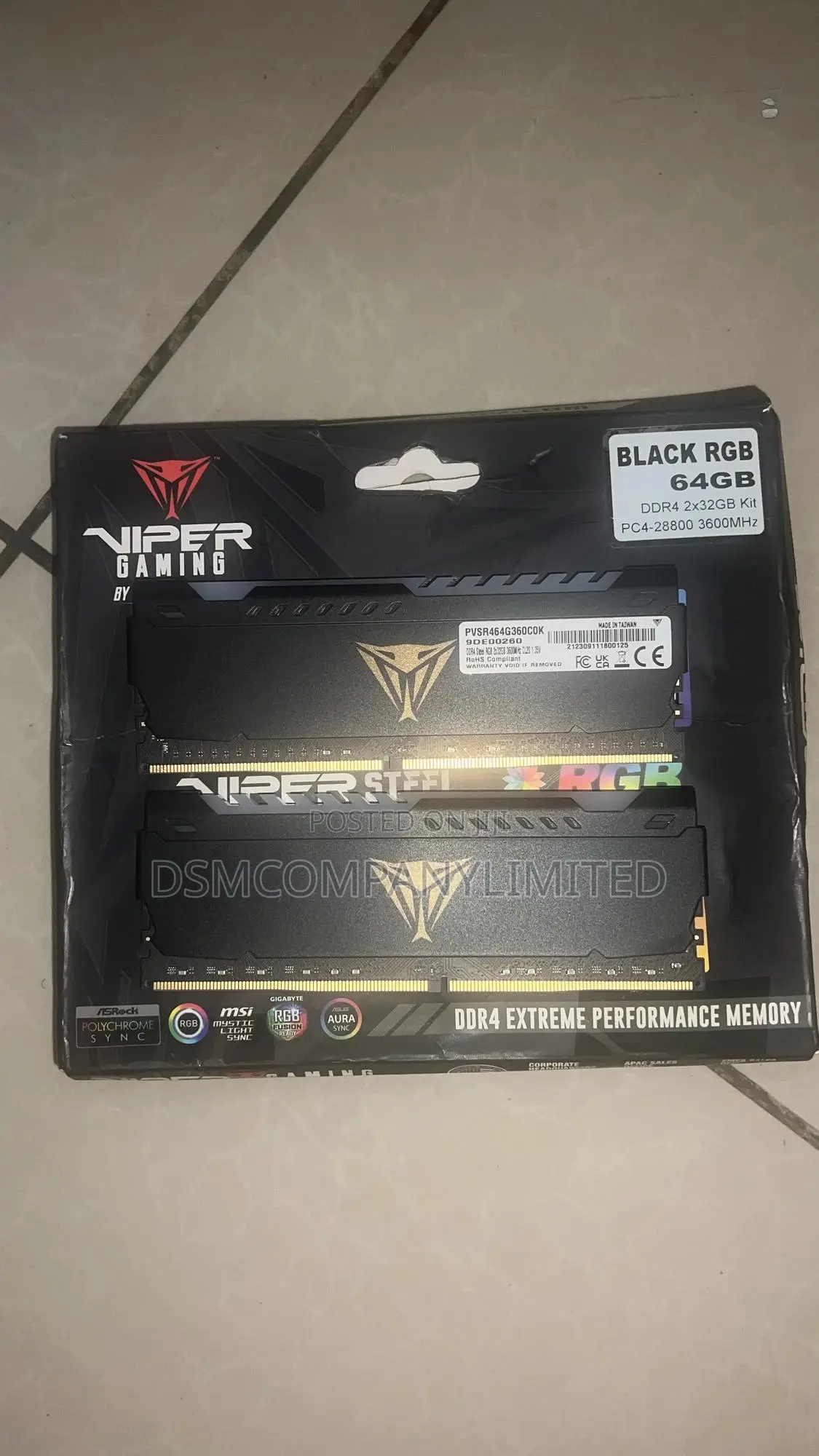 64gb Ddr4 RGB Viper Gaming Ram Desktop
