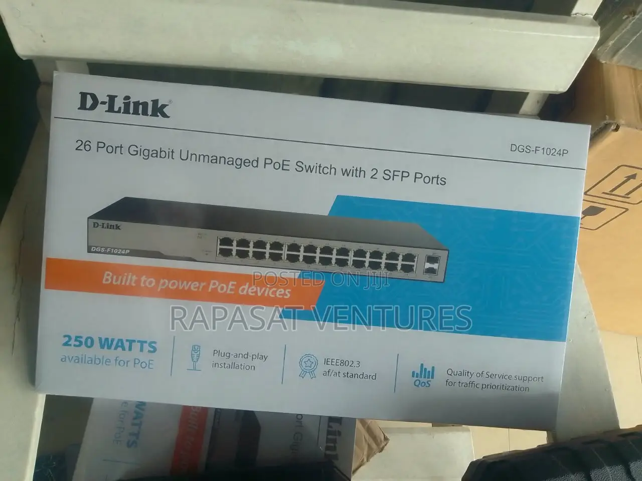 D-Link 24 Port Gigabit Unmanaged POE Switch With 2 SFP Ports