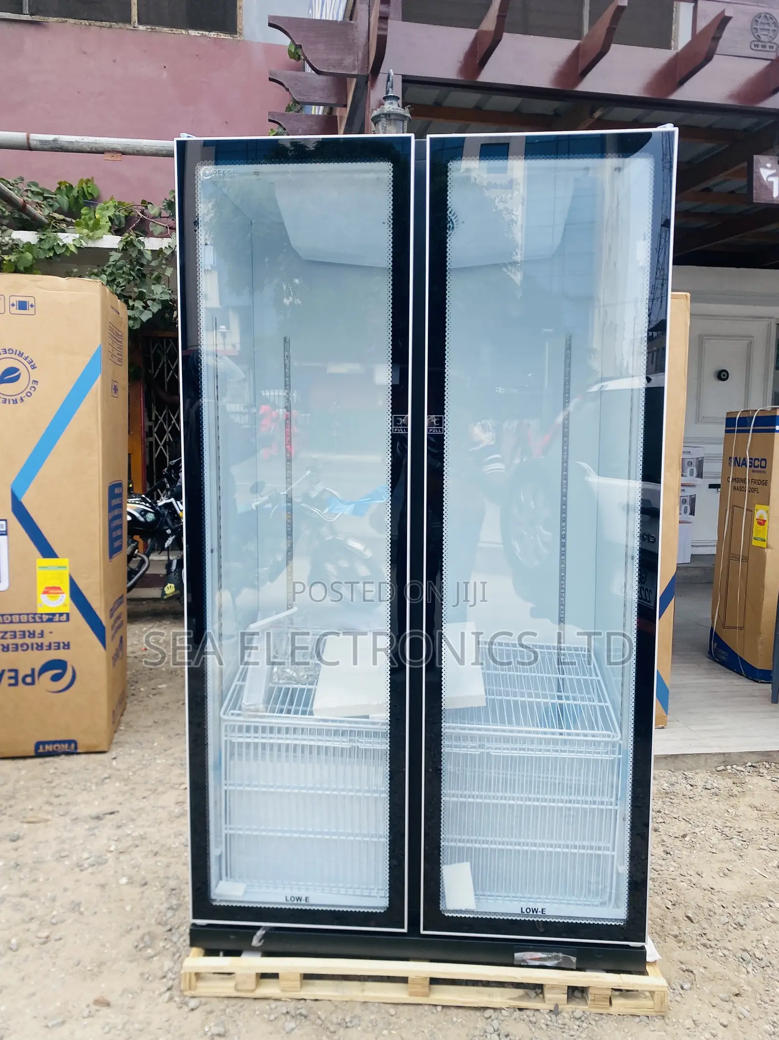 Pearl Display Fridge Double Door Vertical Standing