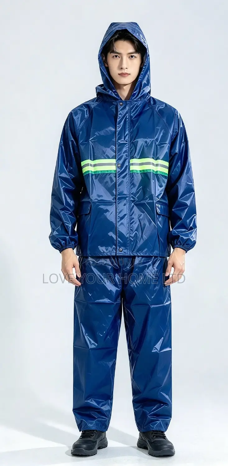 Raincoat Suit With Reflective Strip – Top & Down Rainwear