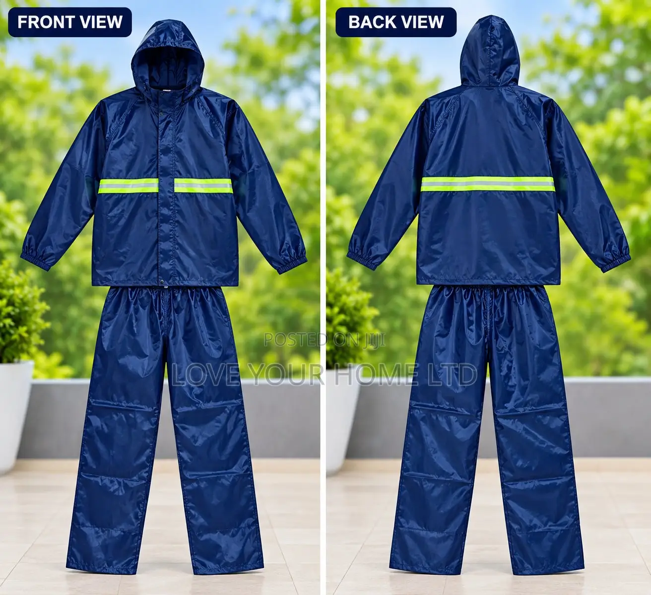 Raincoat Suit With Reflective Strip – Top & Down Rainwear