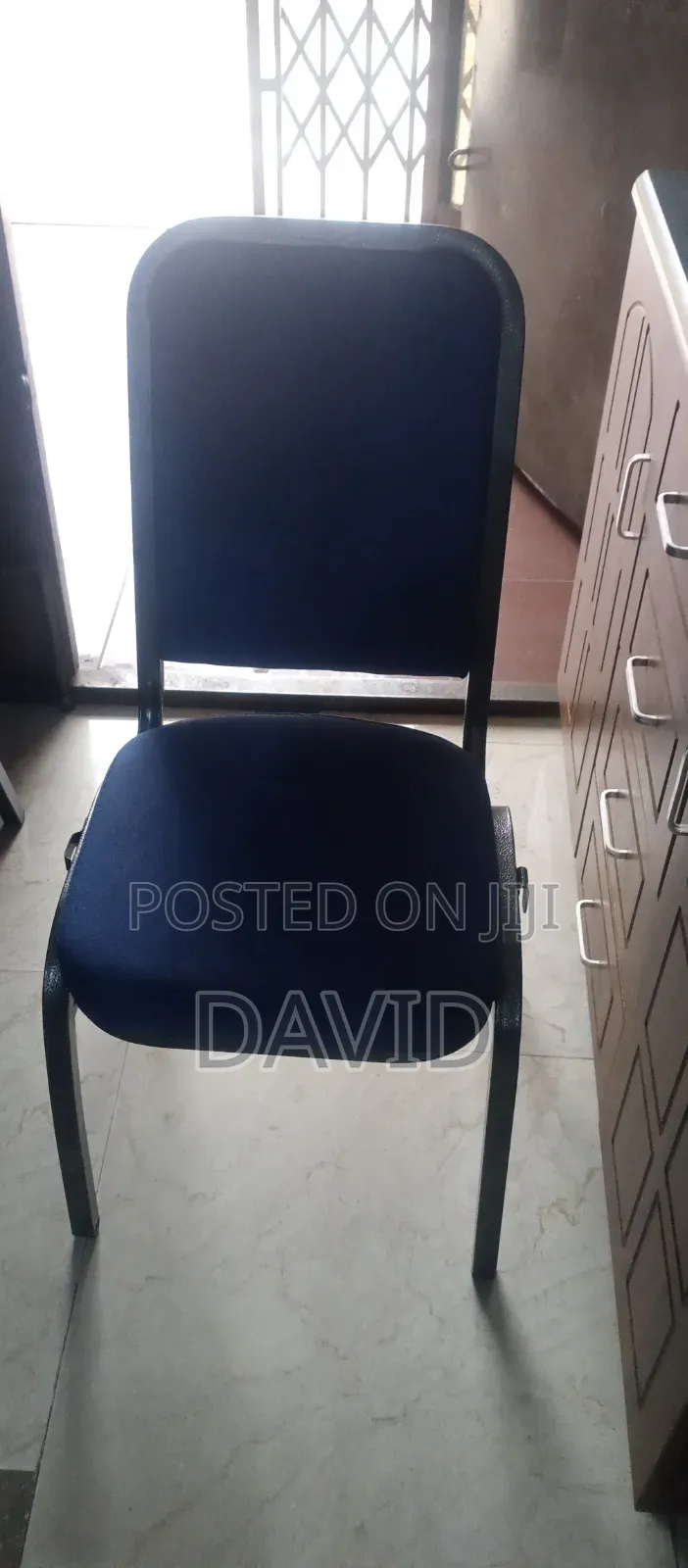Blue Banquet Conference Chair Church Hall Event Chair Strong Metal
