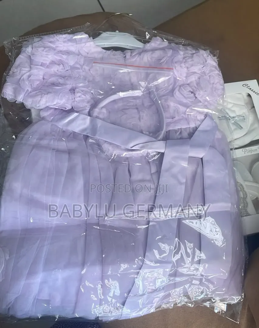 Luxuy Lilac Purple Princess Dress With Hair Band