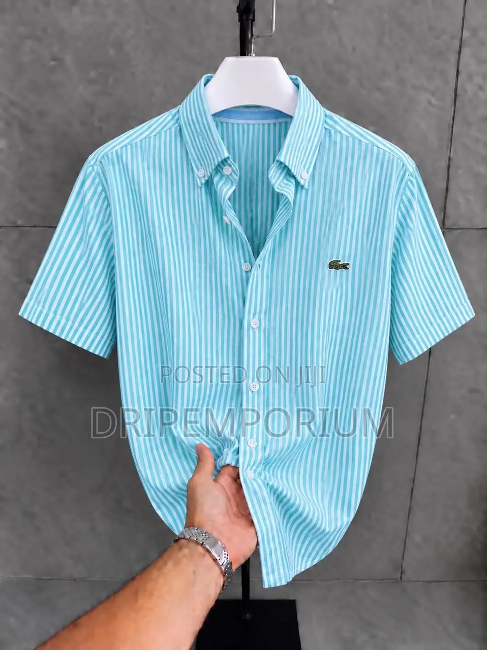 Turquoise Striped Lacoste