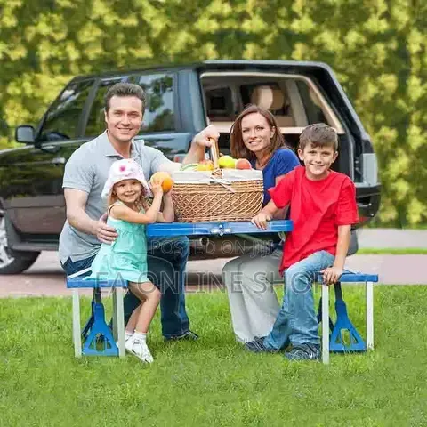Four Seater Foldable Kids Table and Chair Set for Studying,Picnic,Camp