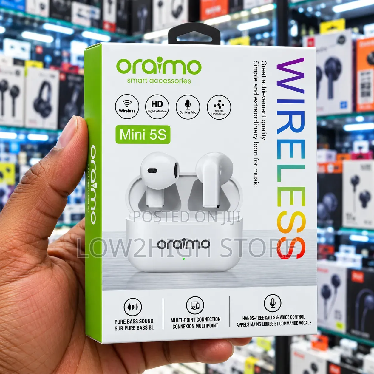 Oraimo Mini 5S Mini Wireless
Bluetod
Earbuds - Low2High