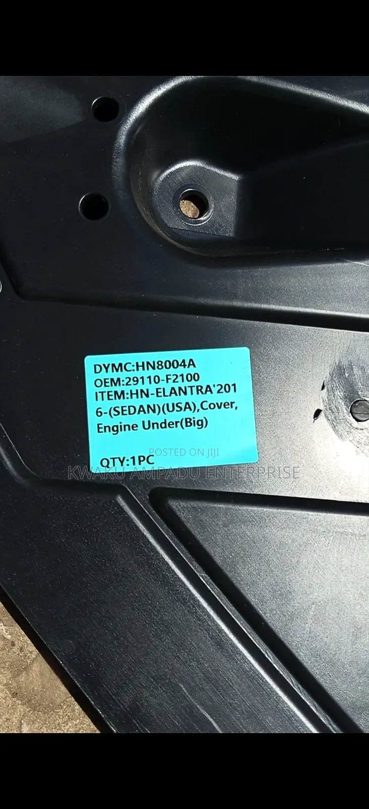 Hyundai Elantra 2016 Engine Under Cover – Underbody Splash Shield