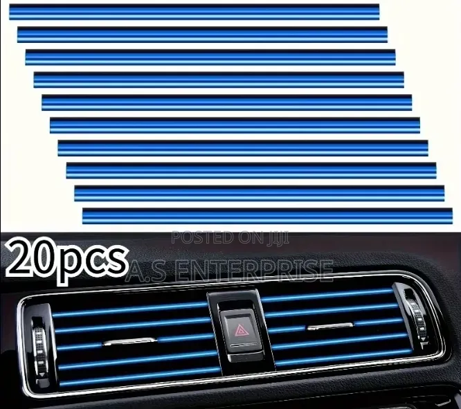 20 X Flexible Electroplated Car Air Vent Trim Strips