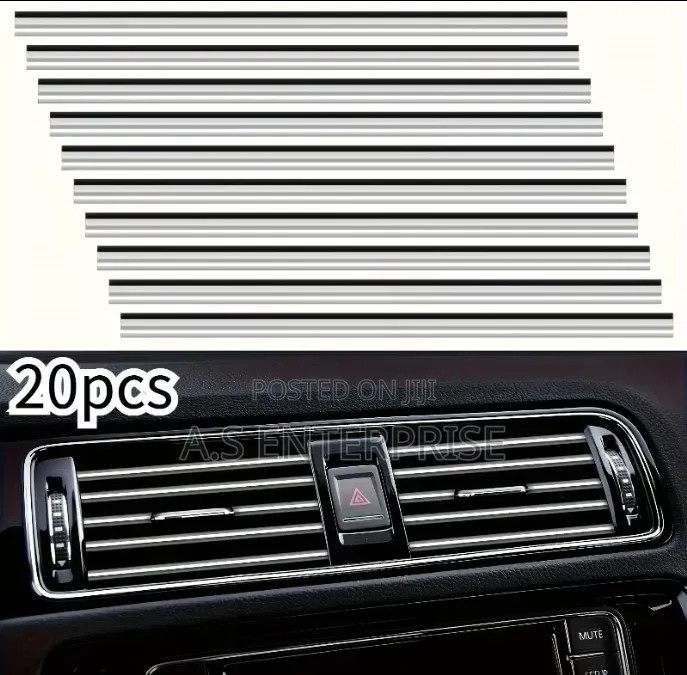 20 X Flexible Electroplated Car Air Vent Trim Strips