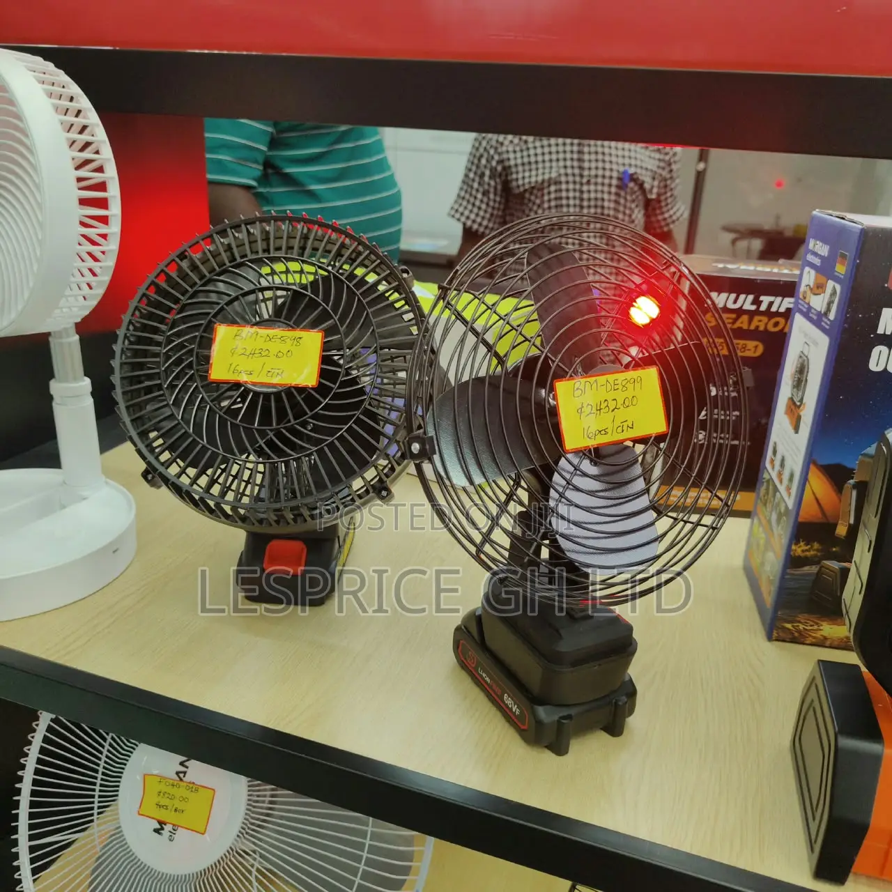 Monster Performance Morgan Cordless Rechargeable Desk-Fan
