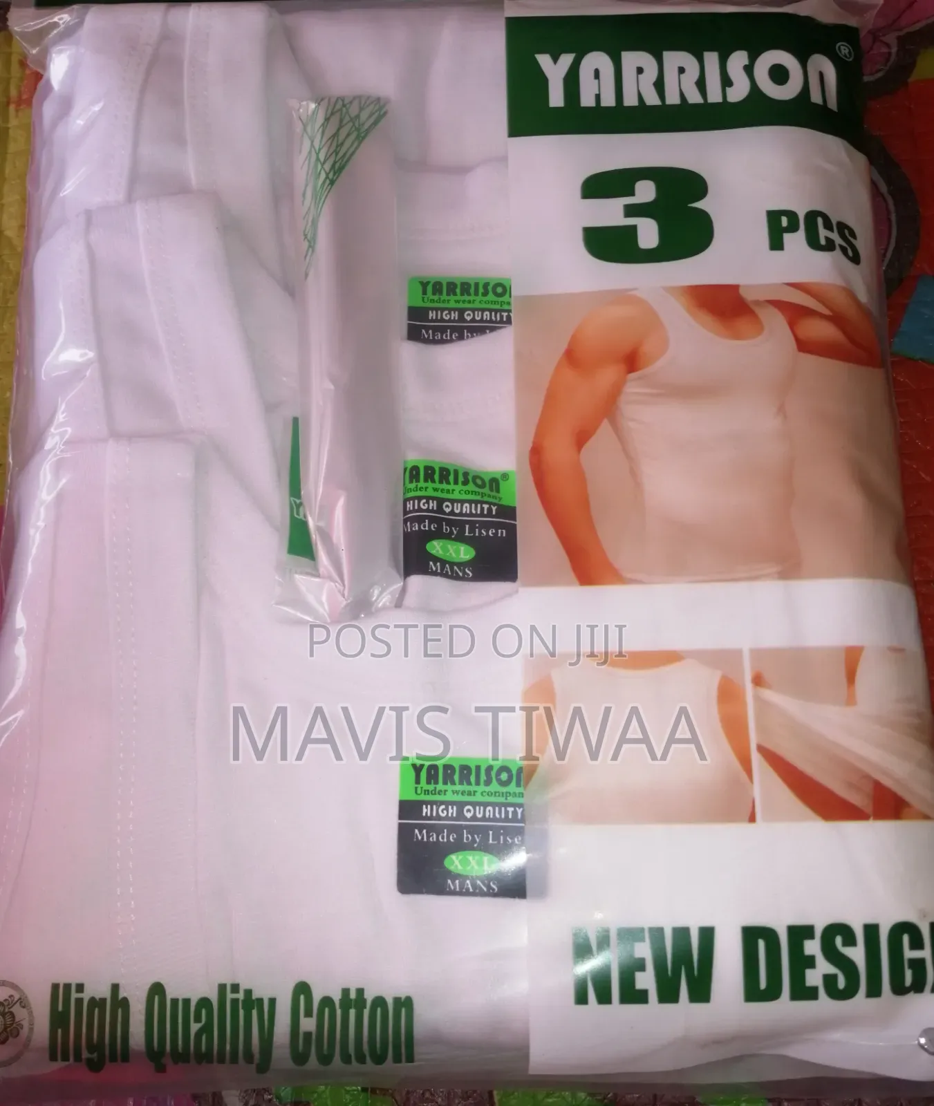 3in1 Men Qualitie Cotton Singlet All Size