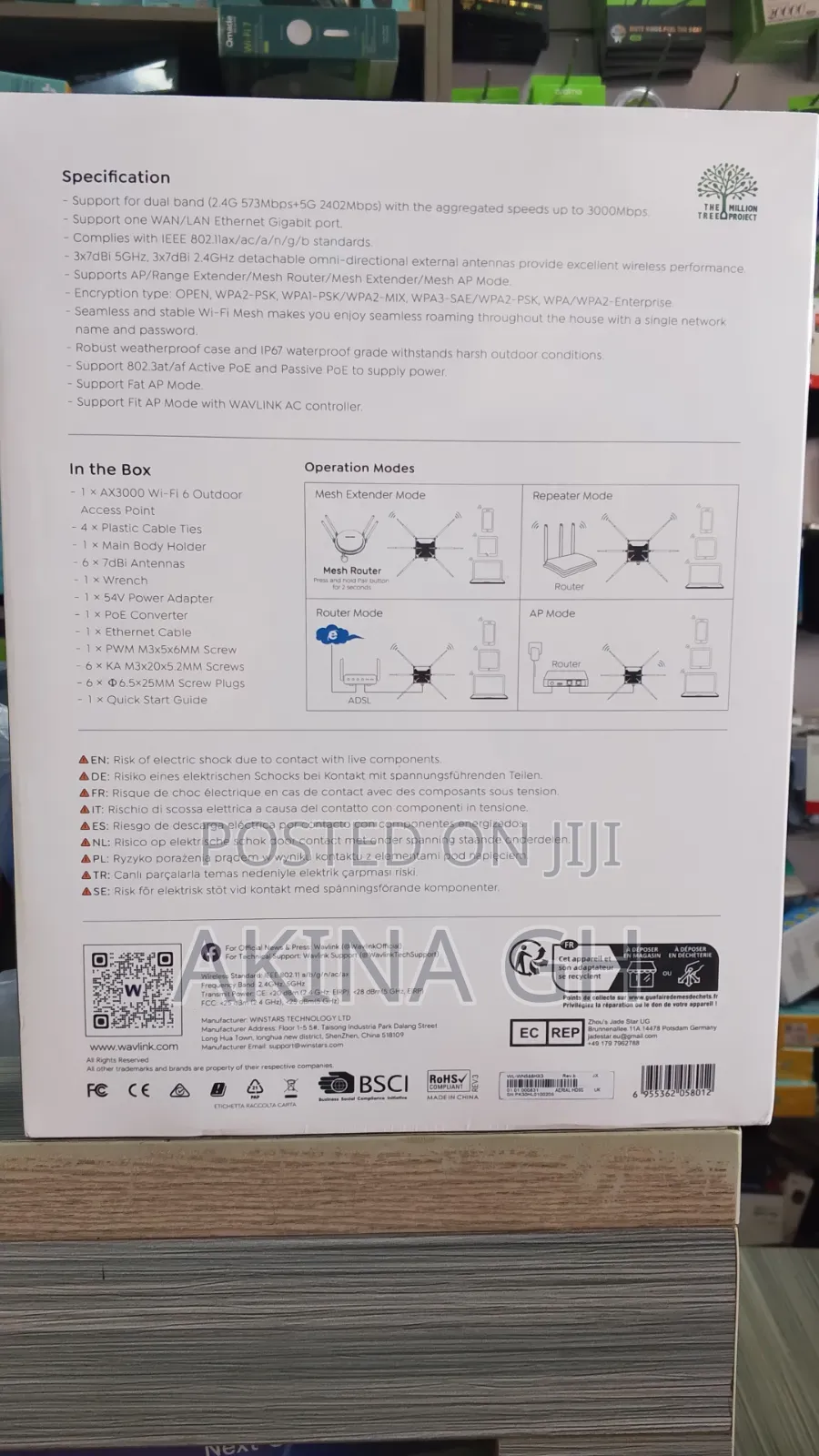 Wavlink AX3000 Wifi 6 Outdoor Access Point / AERIAL HD9S