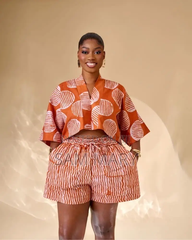 Ankara Shorts and Top for Outing