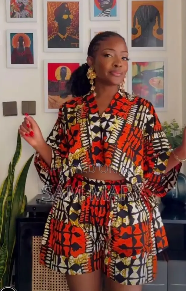 Ankara Shorts and Top for Outing