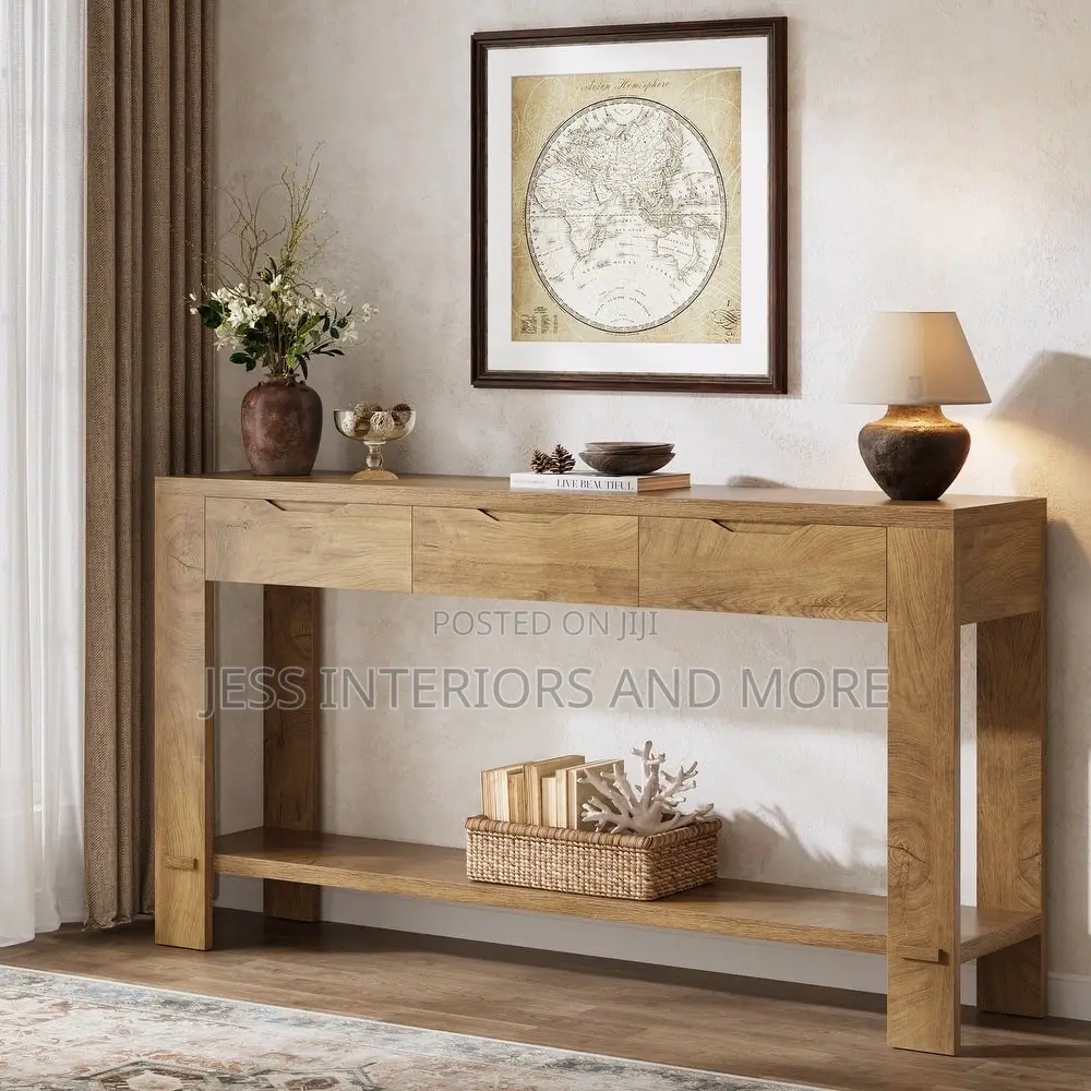 Console Table With Storage Drawers