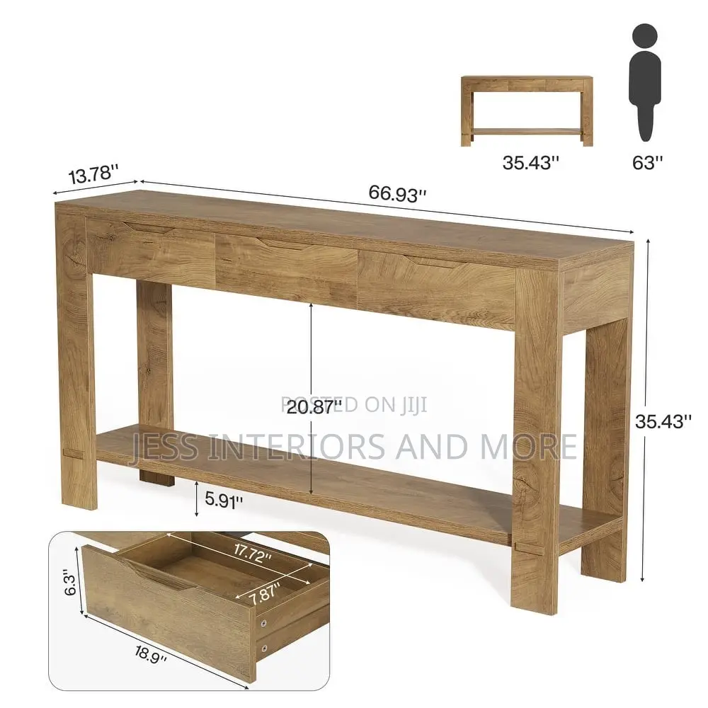Console Table With Storage Drawers