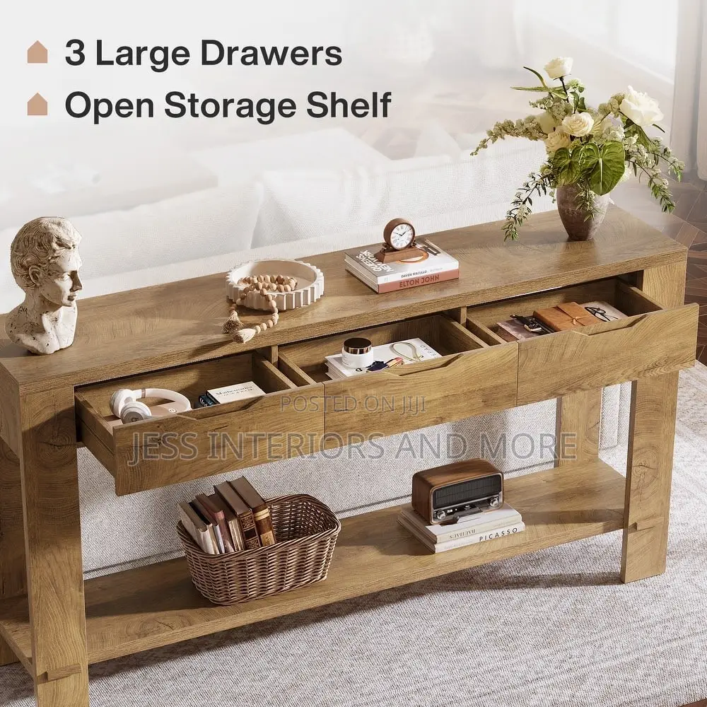 Console Table With Storage Drawers