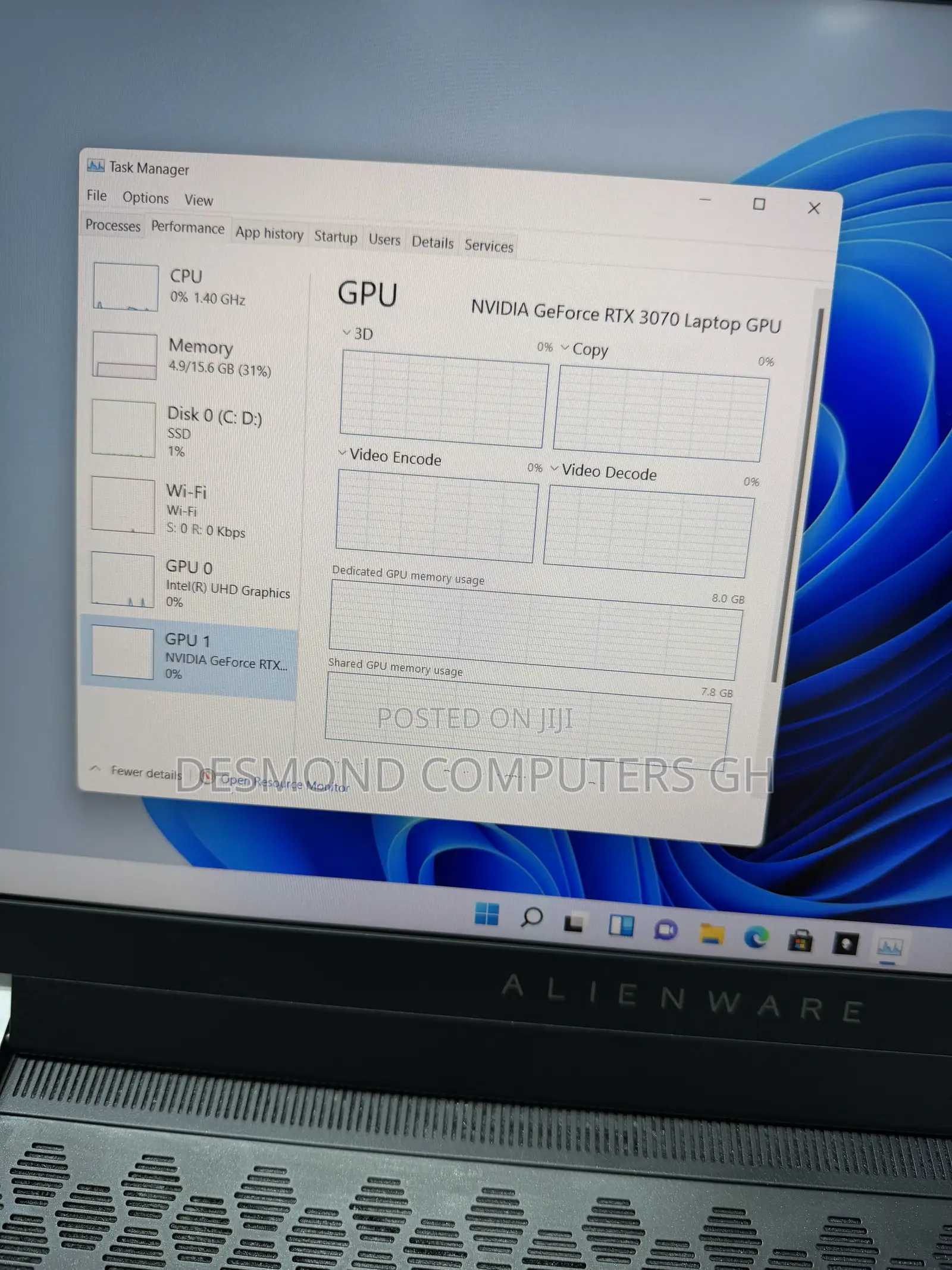 Laptop Alienware X15 R1 16GB Intel Core i7 SSD 512GB