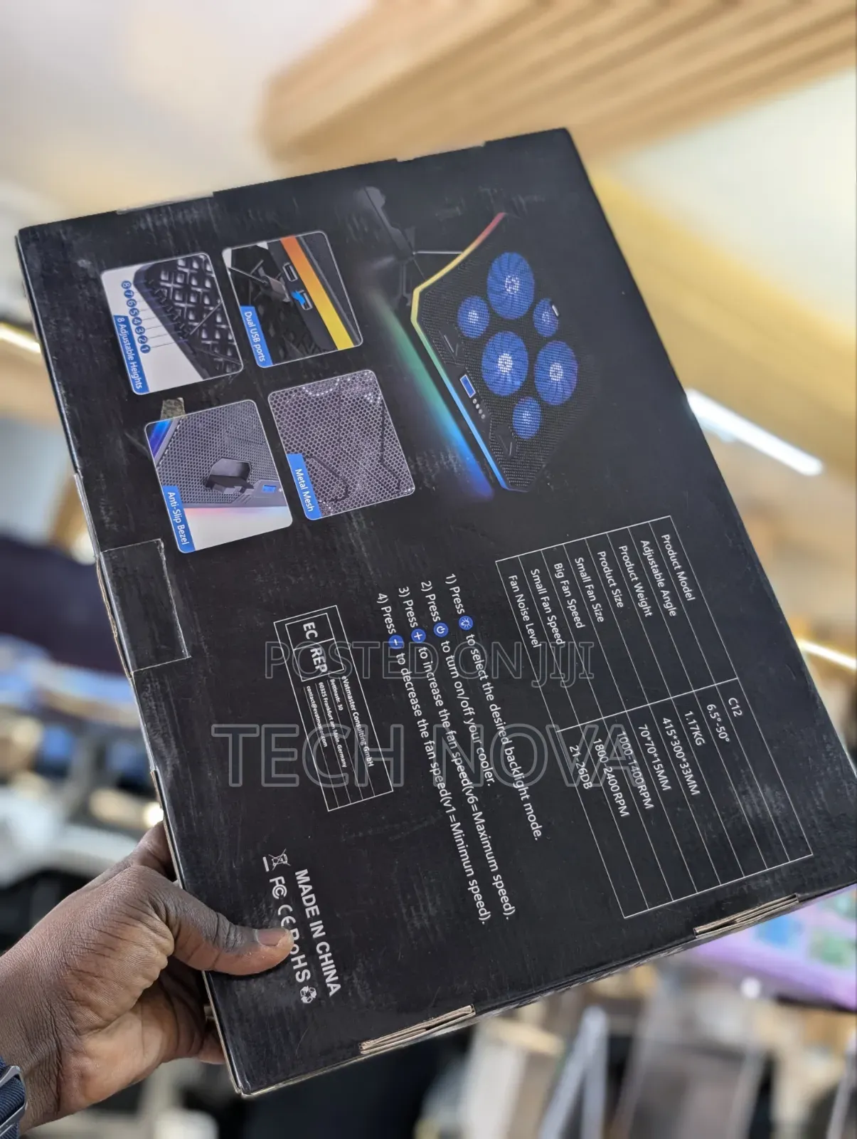 TopMate C12 Laptop Cooling Stand RGB Gaming Notebook