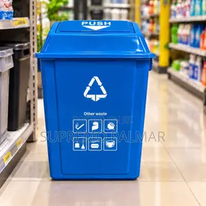 25L Push-Lid Dustbin – Blue, Grey or Green