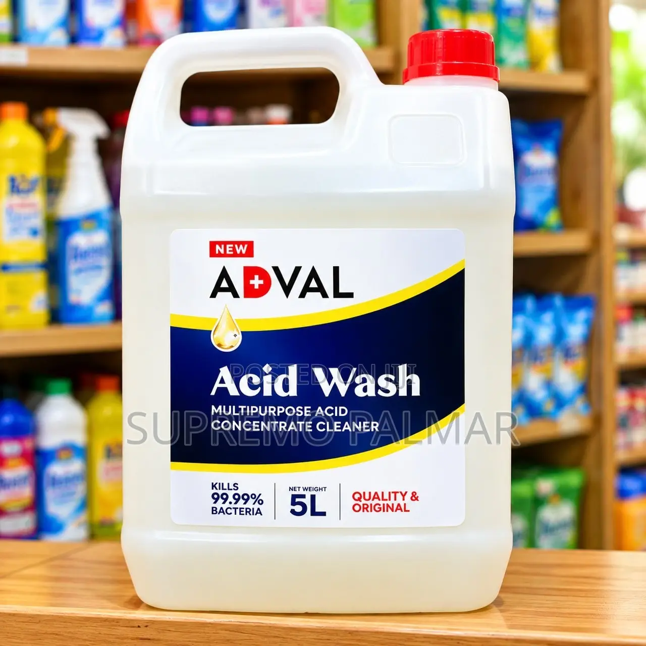 5L Acid Wash Concentrate - Heavy-Duty Cleaner for Tiles Floor, Toilet