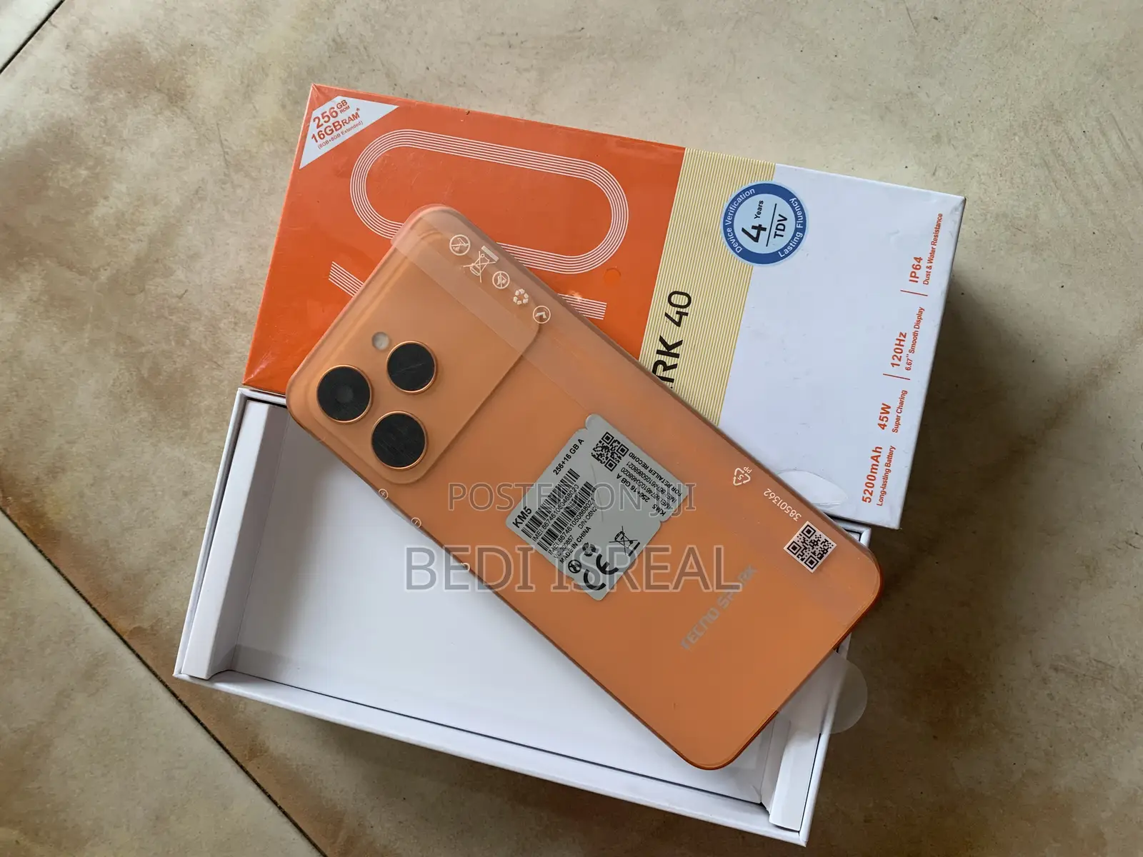 New Tecno Spark 40 256 GB Orange