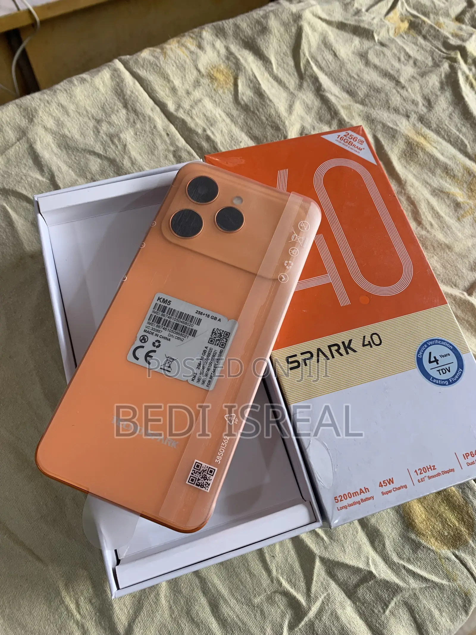 New Tecno Spark 40 256 GB Orange