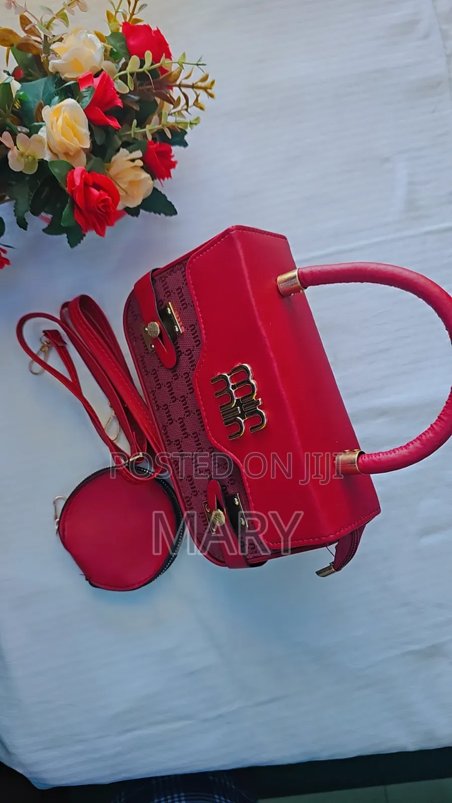 A Red Top- Handle Ladies Handbag