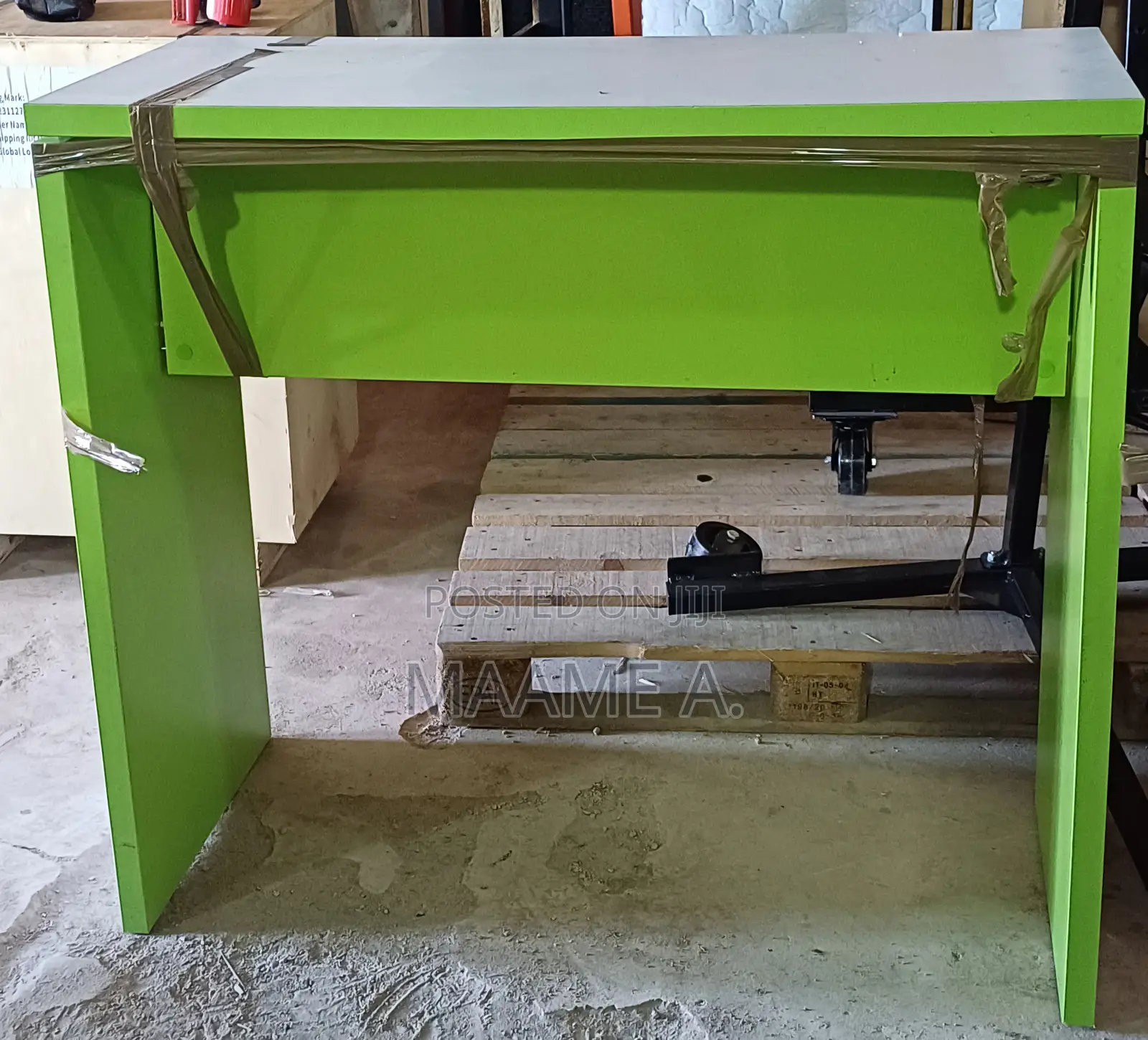 Green and White Table