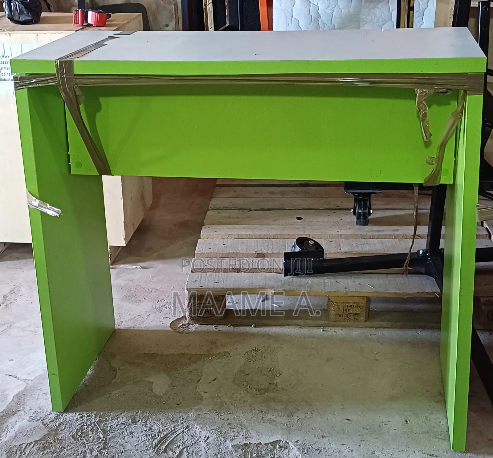 Green and White Table