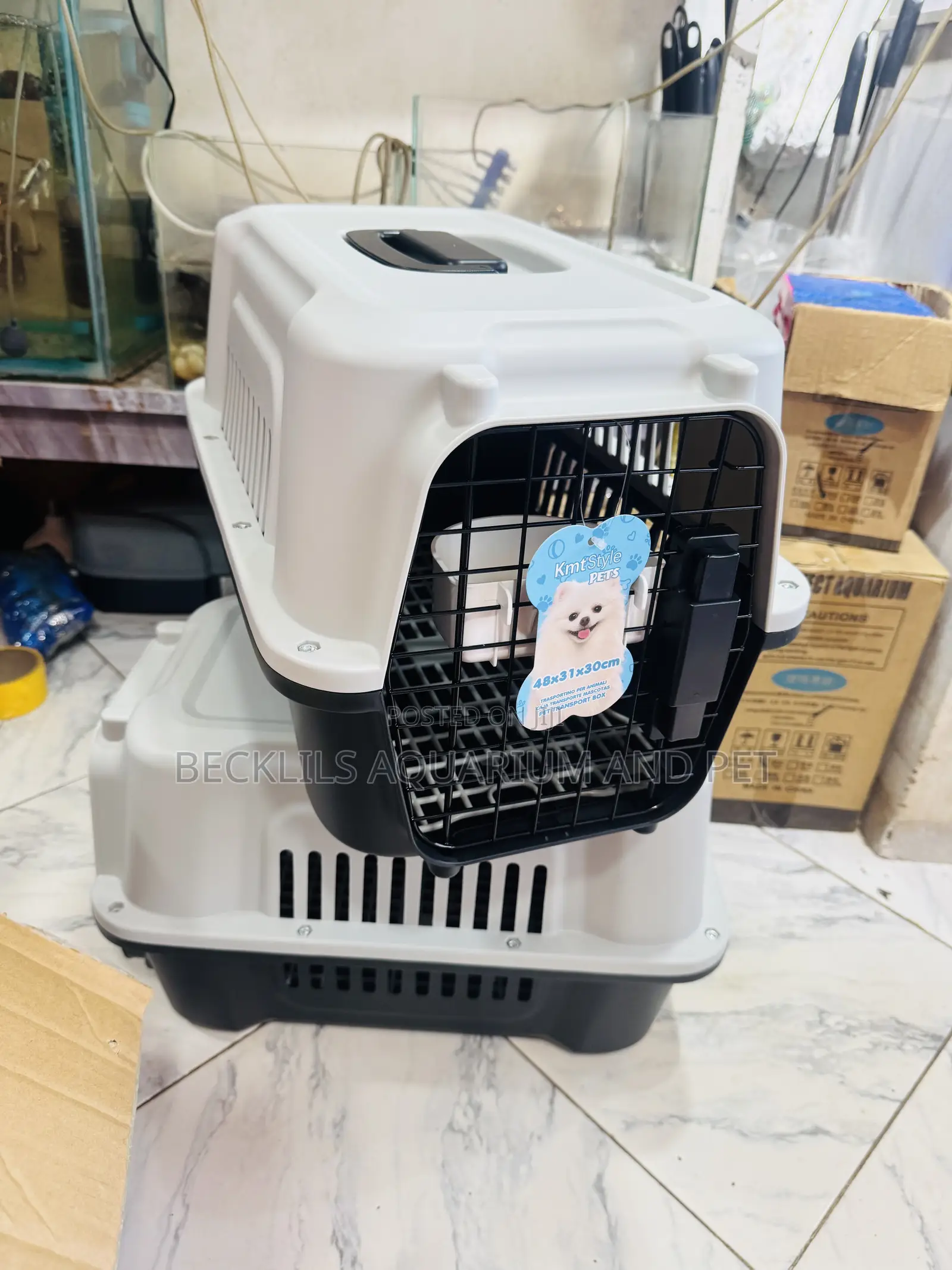 KMR Style Pet Plastic Cage With Bowl