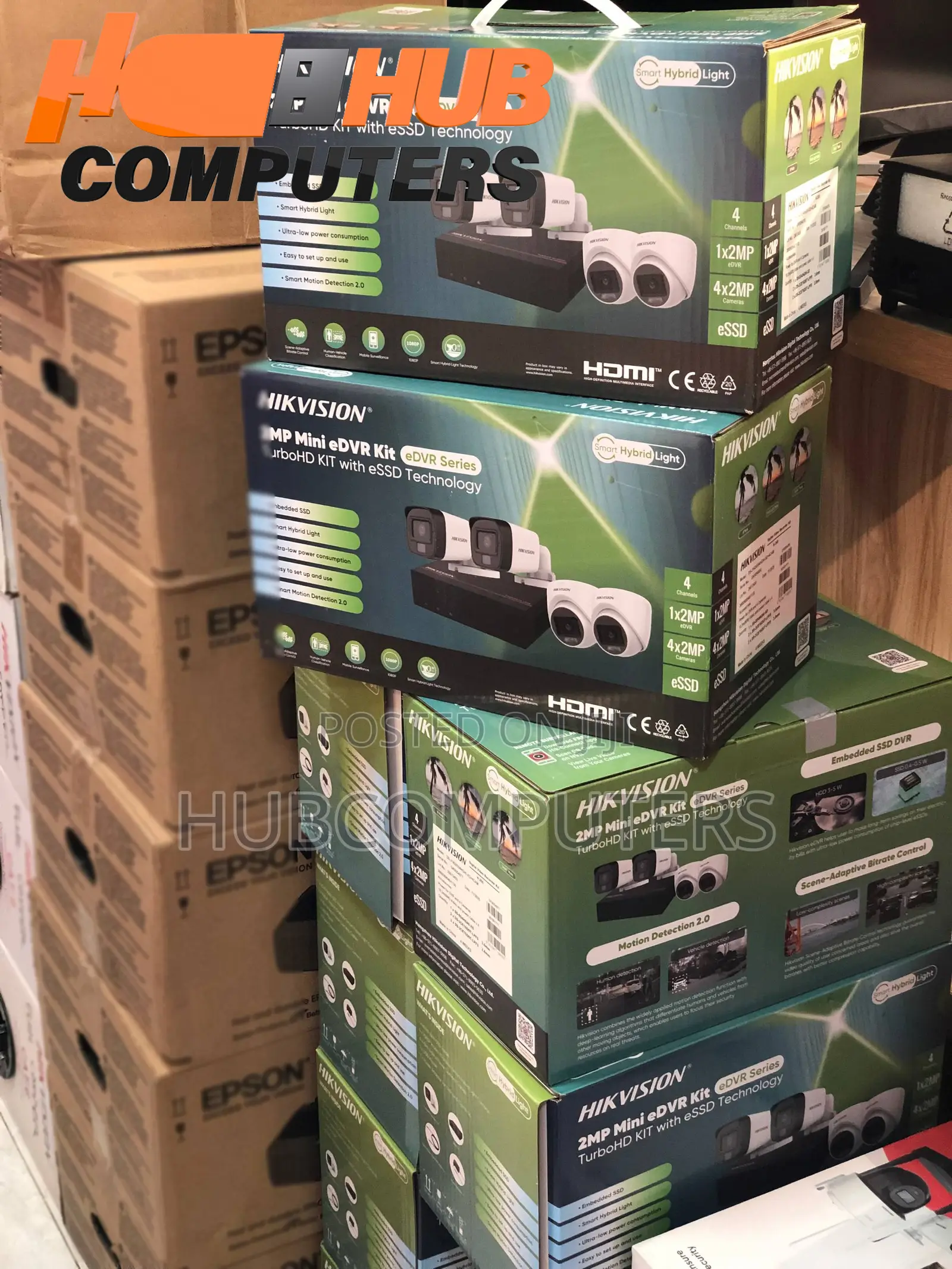 Hikvision DS-J142I/E04HGHI-XD+4CAM 2mp 4 Channel Mini eDVR Camera Kit