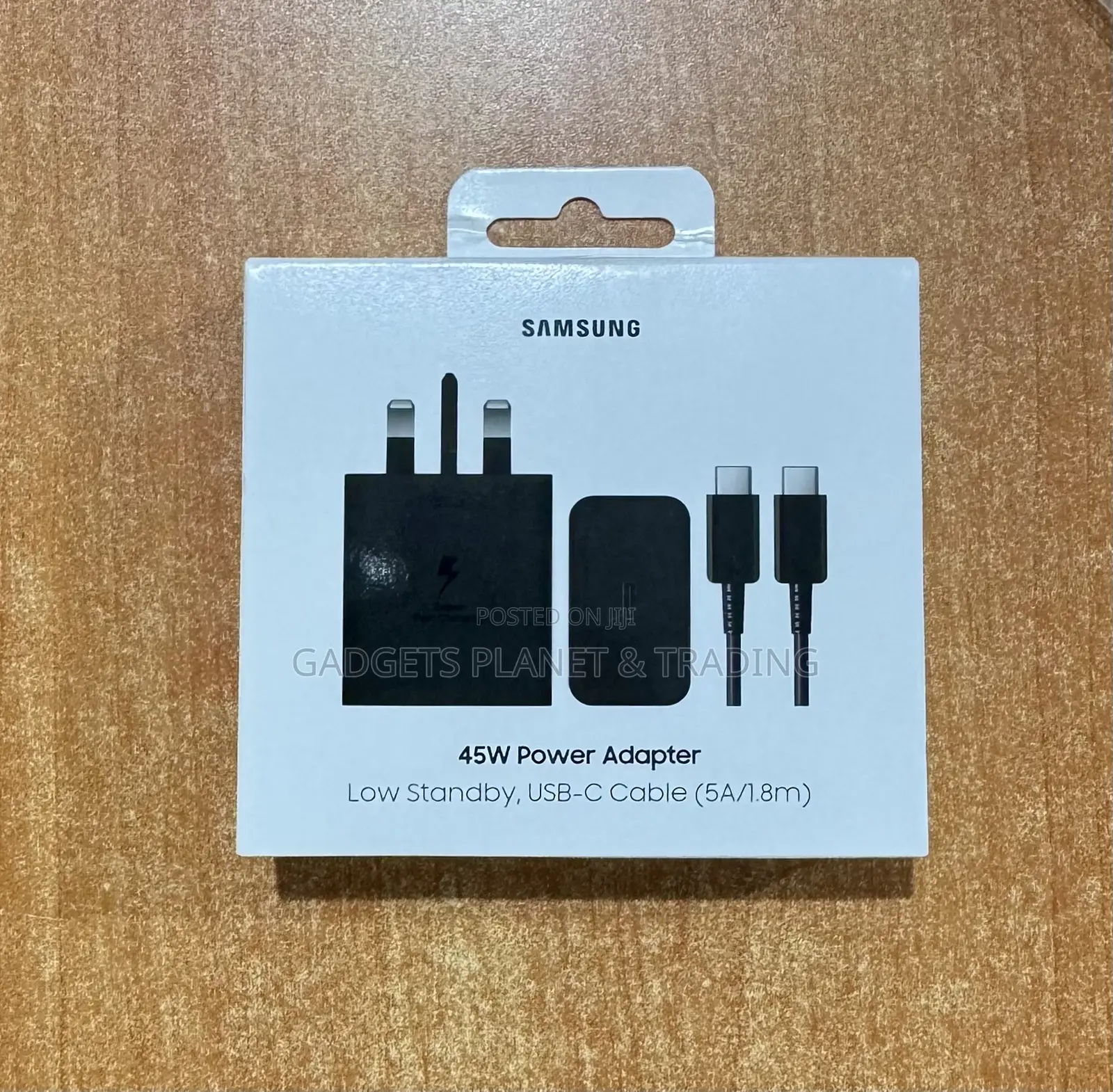 Original Samsung 45W Power Adapter With USB-C to USB-C Cable (5a/1.8m)