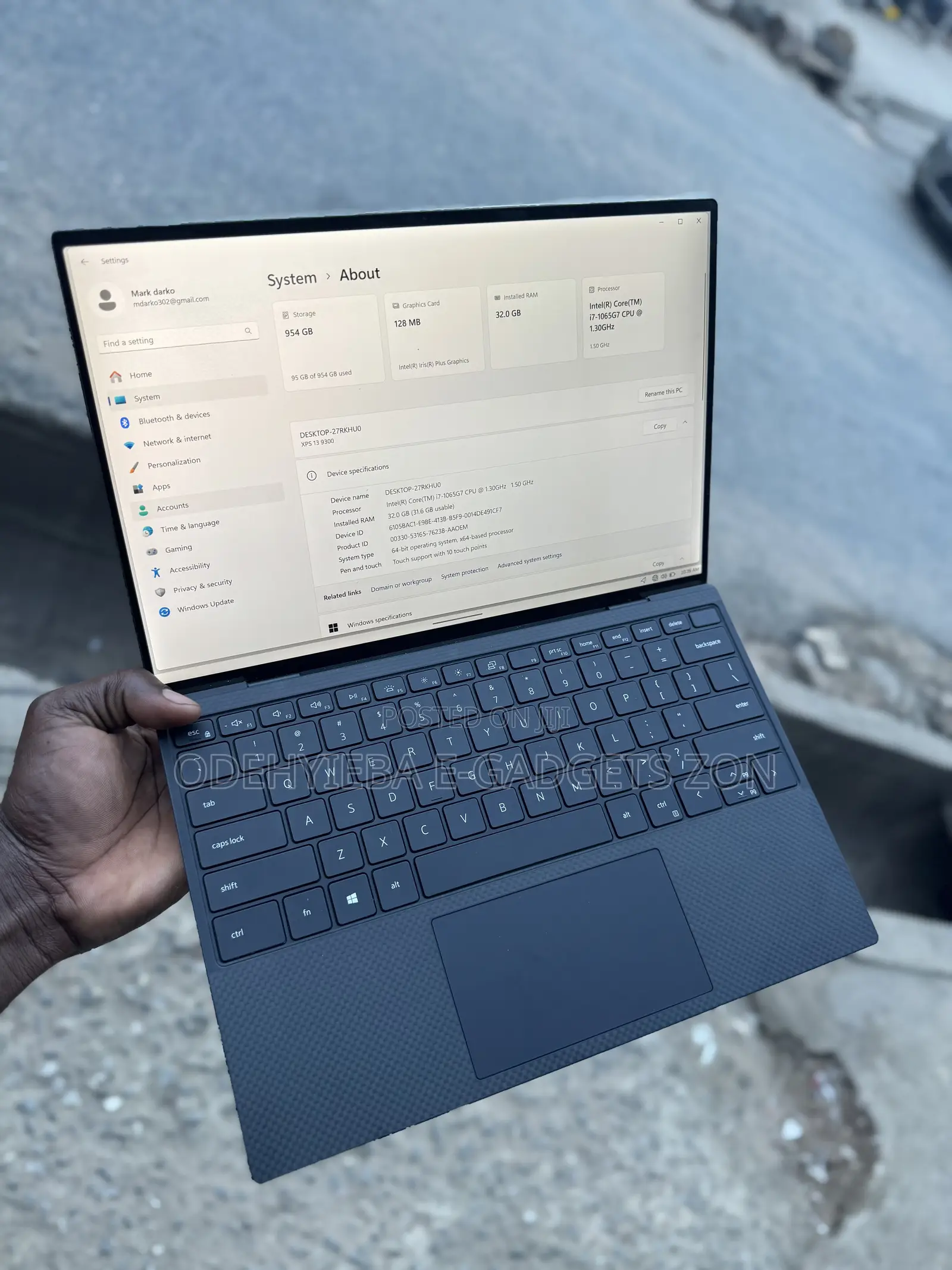 Laptop Dell XPS 13 9300 32GB Intel Core i7 SSD 1T