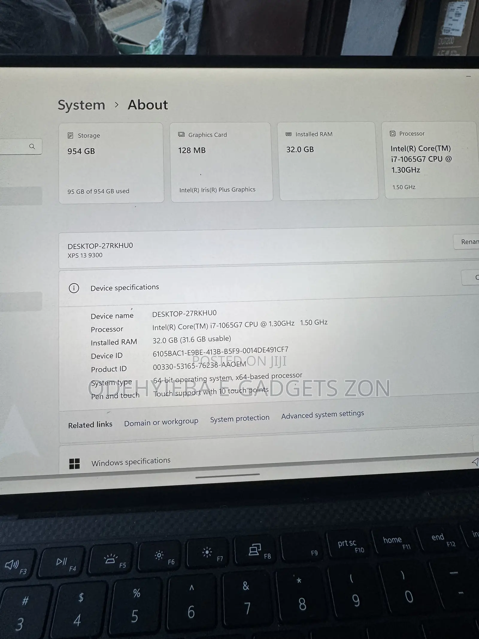 Laptop Dell XPS 13 9300 32GB Intel Core i7 SSD 1T
