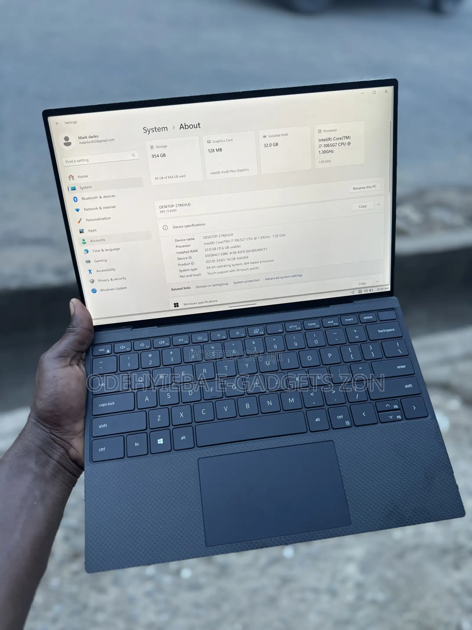 Laptop Dell XPS 13 9300 32GB Intel Core i7 SSD 1T