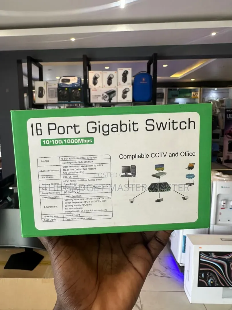 16 Ports RJ-45 Ethernet Gigabit Switch