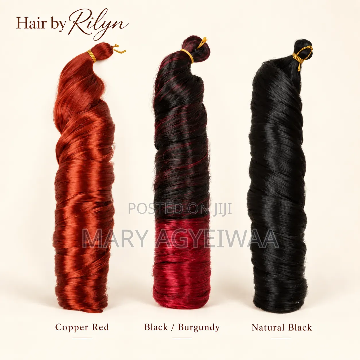 14 Inches French Curl Braiding Extensions – 3 Colours