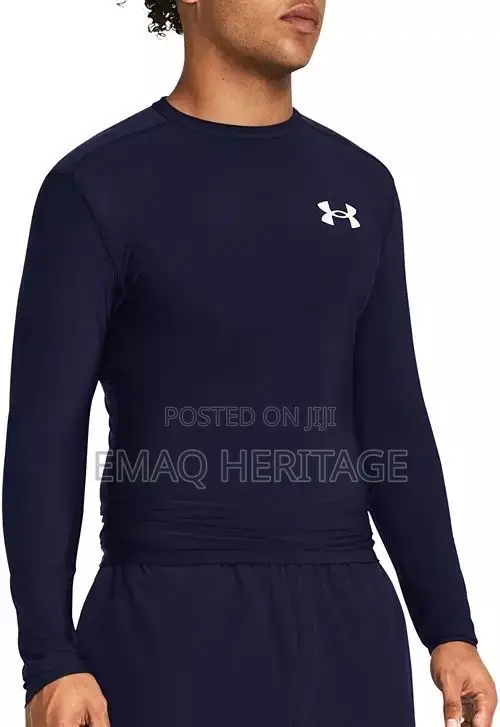 Under Armour Long Sleeve Compression Shirt - Navy Blu