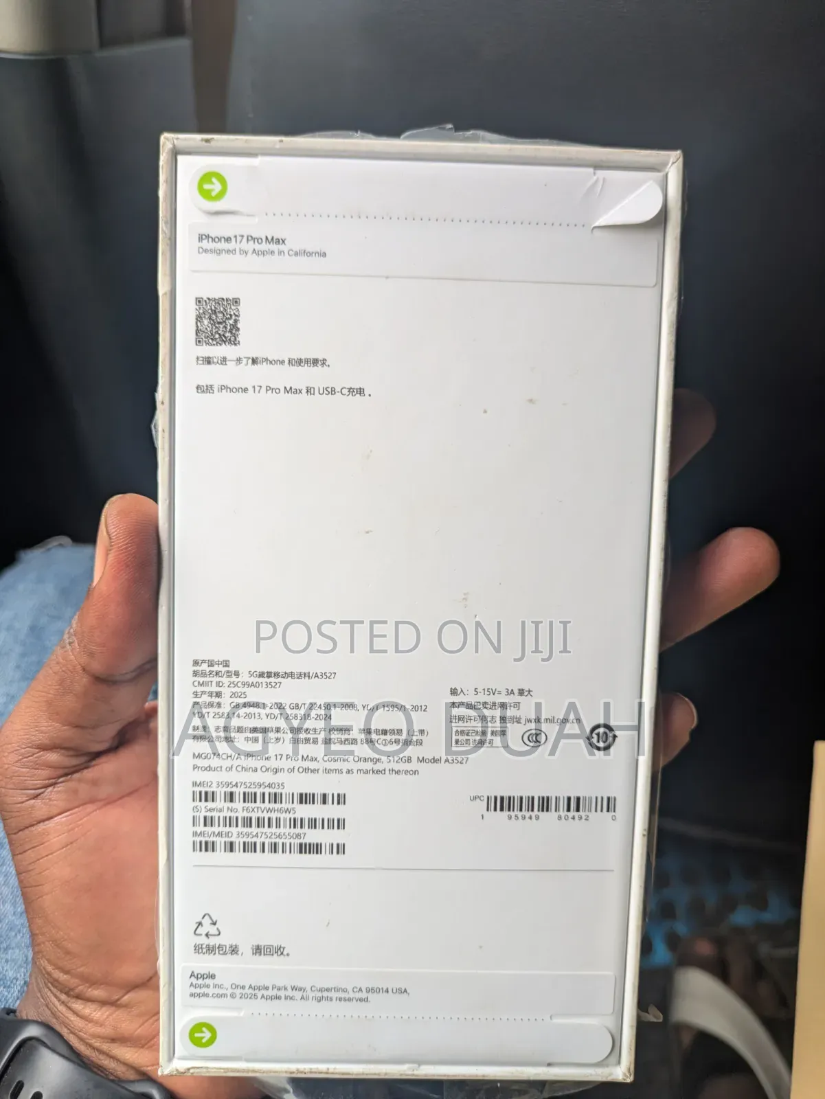 New Apple iPhone 17 Pro Max 512 GB Orange