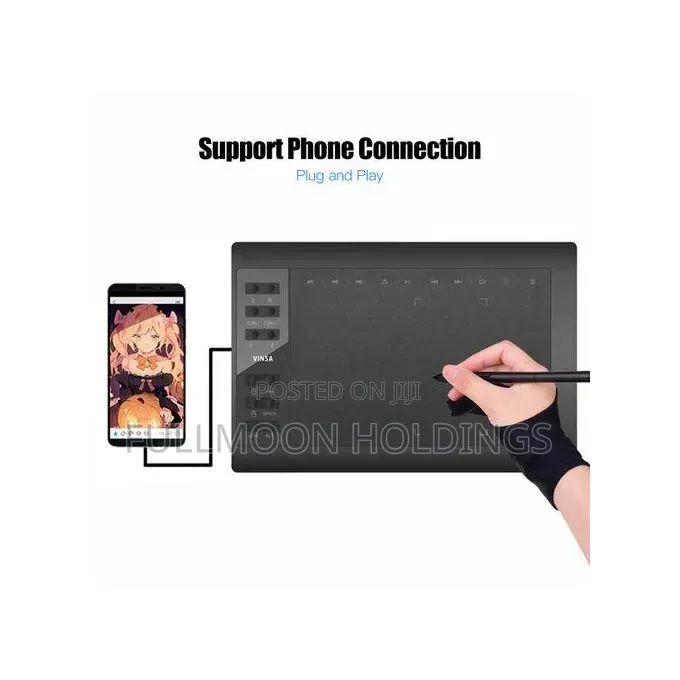 10×6 Vinsa Graphic Drawing Tablet Online Teaching, Graphic Art