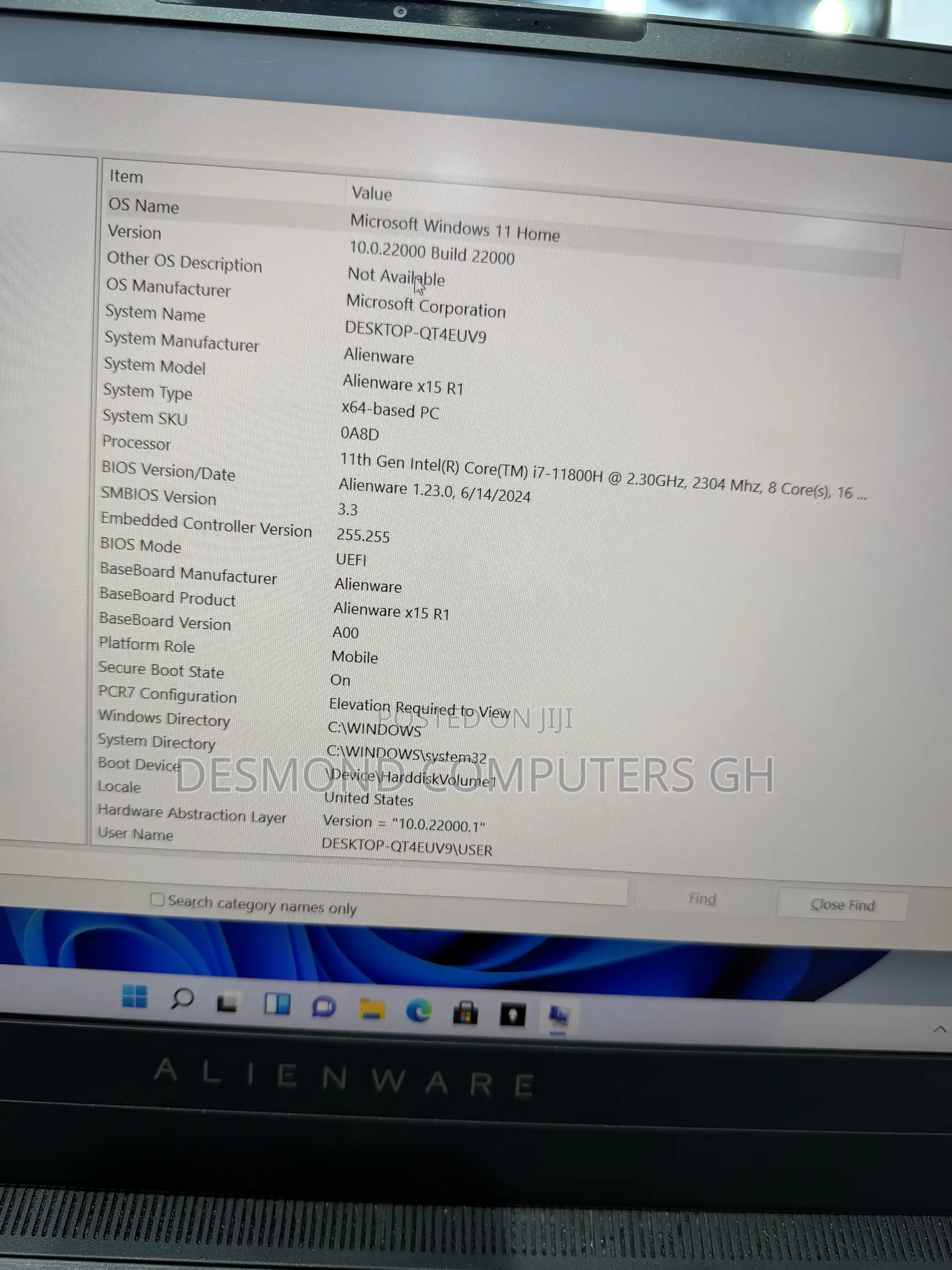 Laptop Alienware X15 R1 16GB Intel Core i7 SSD 512GB