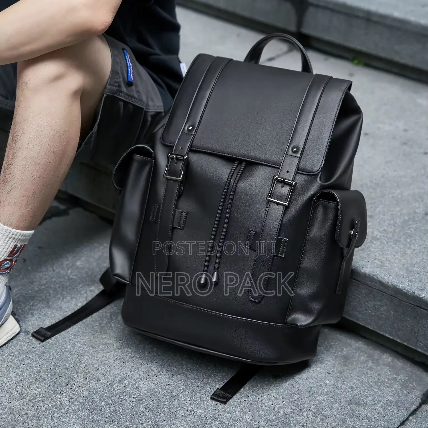 Luxury PU Leather Bag for Men’s Business, Travel Laptop Backpack
