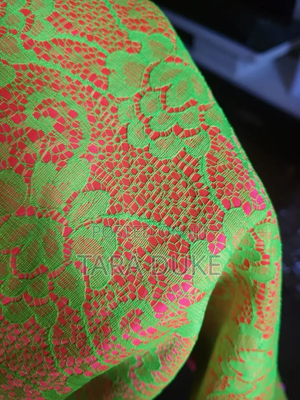 Vibrant Two Tone Floral Lace 4 Yards